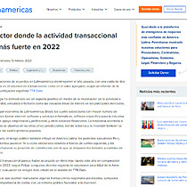 El sector donde la actividad transaccional fue ms fuerte en 2022